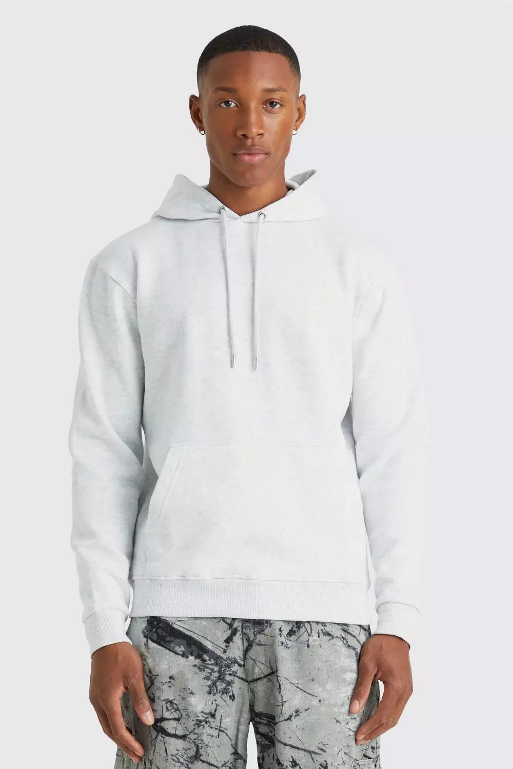 Grey hoodie slim online fit